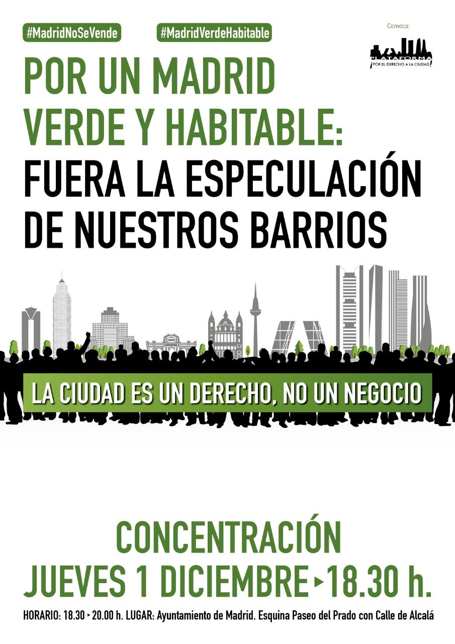 Concentración: Por un Madrid Verde y Habitable