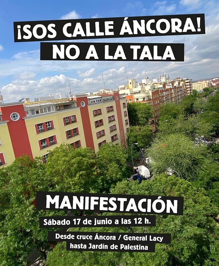 Manifestación ¡SOS Calle Áncora! No a la tala