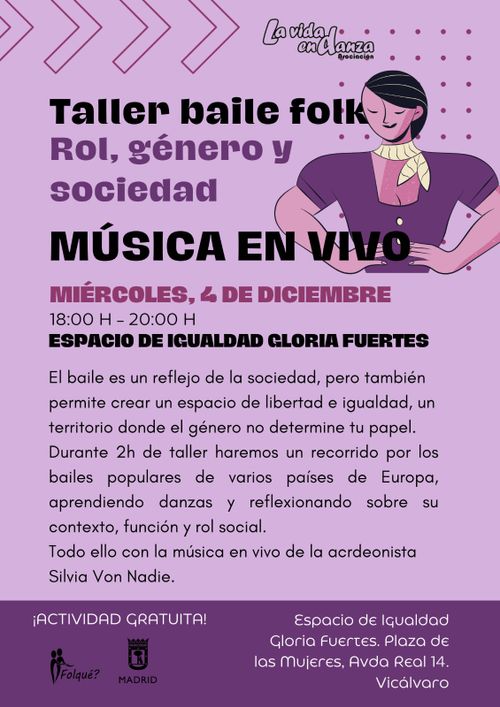 Taller de rol, género y sociedad en el baile. Balfolk.