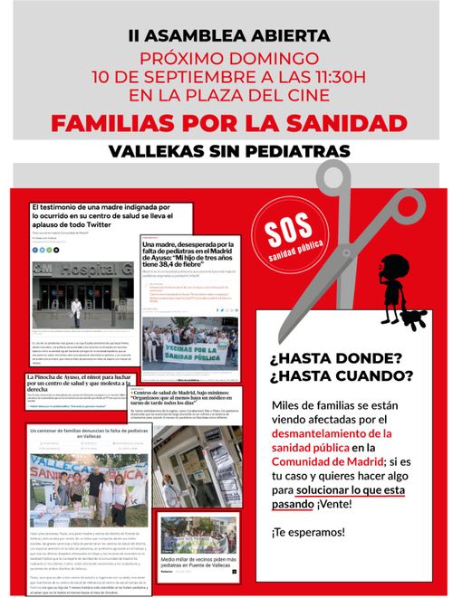 Asamblea Familias por la Sanidad: Vallekas sin pediatras