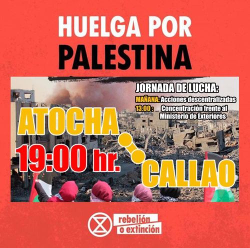 💥HUELGA POR PALESTINA 27S