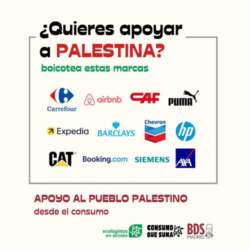  #DíaSinCompras consumo como herramienta política y nos sumamos a la campaña de Boicot, Desinversión y Sanciones (BDS)