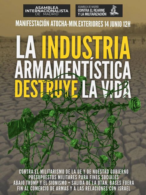 🛑 EL REARME Y LA MILITARIZACIÓN DESTRUYEN LA VIDA