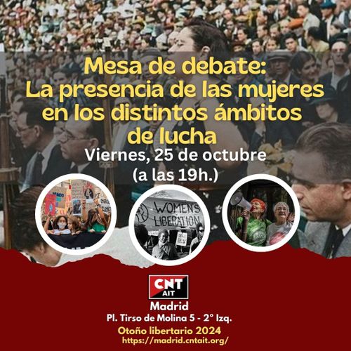 Mesa de debate: Presencia de las Mujeres en los Distintos Ámbitos de Lucha