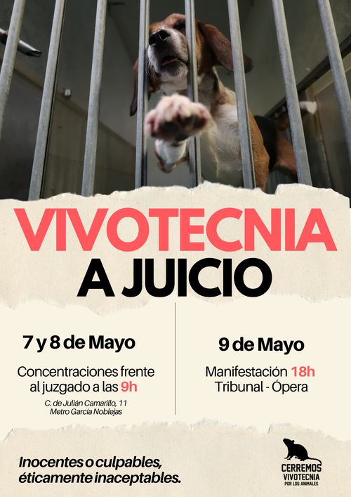 Manifestación "Vivotecnia a juicio"