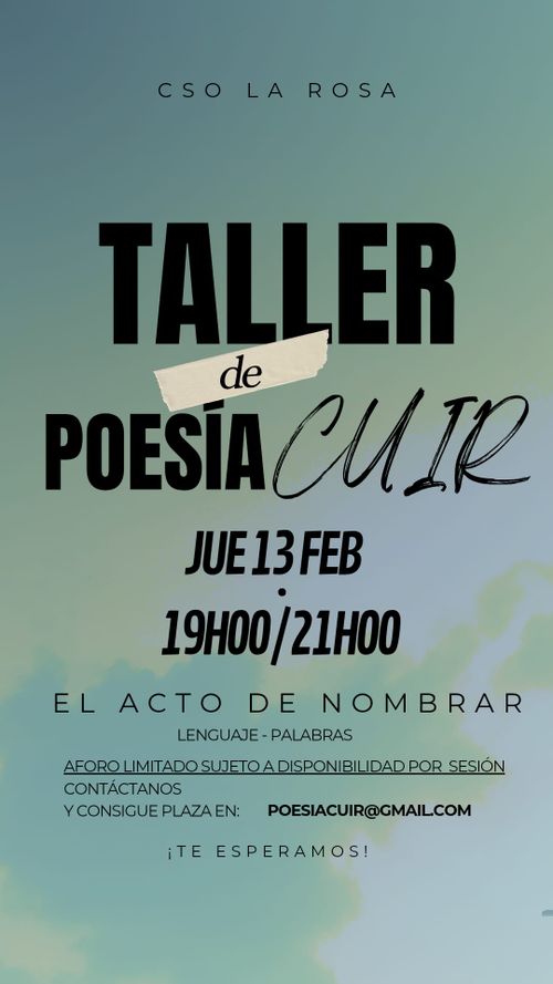 Taller de poesía queer