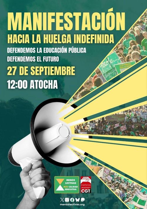 Manifestación hacia la huelga indefinida