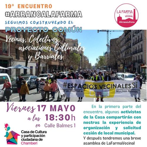 Encuentro Abierto de LaFarmaciaVecinal en la Casa de Cultura de Chamberí