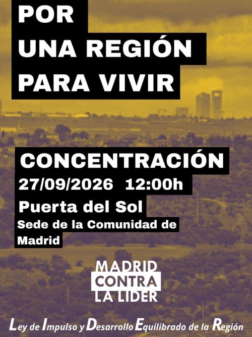 Por una región para vivir - Concentración contra la LIDER