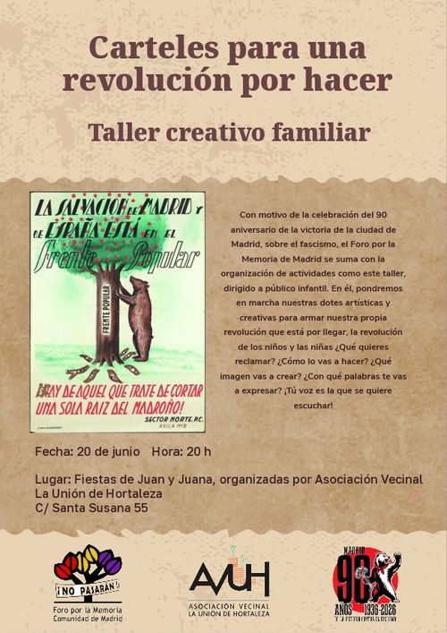 Taller infantil de carteles "Una revolución por hacer"
