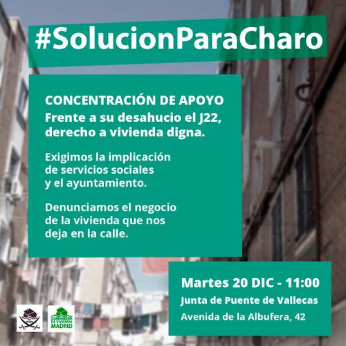 Concentración de apoyo #SoluciónParaCharo