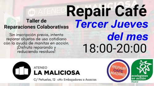 Taller de reparaciones participativas 'Repair Café'