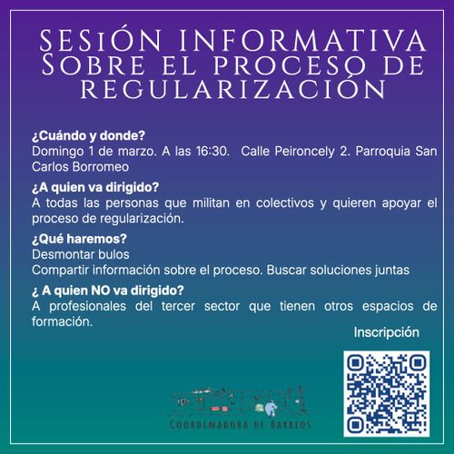 📢 Sesión informativa sobre el proceso de regularización