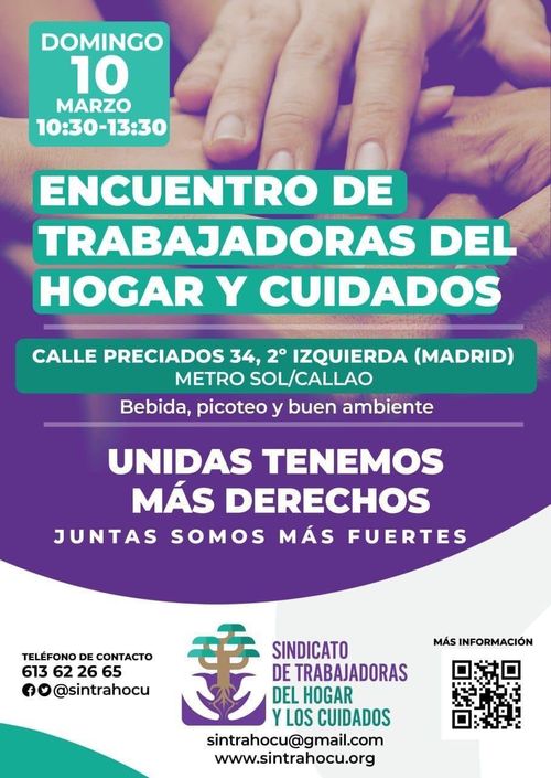 encuentro de trabajadoras del hogar y los cuidados 