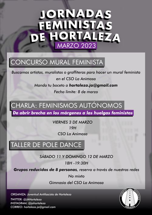JORNADAS FEMINISTAS DE HORTALEZA 2023