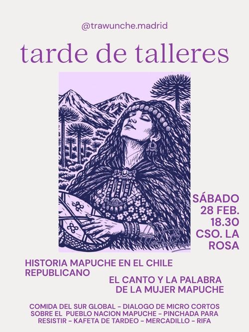 KAWIN: Tarde de talleres, encuentro y resistencia (sobre el Pueblo-Nación Mapuche)