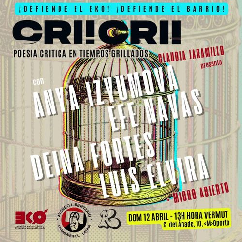 CRI! CRI! POESÍA CRÍTICA EN TIEMPOS GRILLADOS