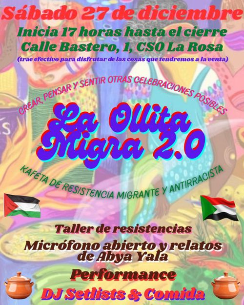 📢 ¡KAFETA DE RESISTENCIA MIGRANTE Y ANTIRRACISTA! 📢 LA OLLITA MIGRA 2.0 🍲🧵🎶