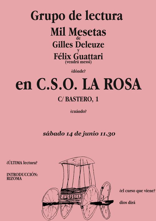 Grupo de lectura: Mil Mesetas