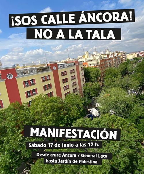 Manifestación ¡SOS Calle Áncora! No a la tala