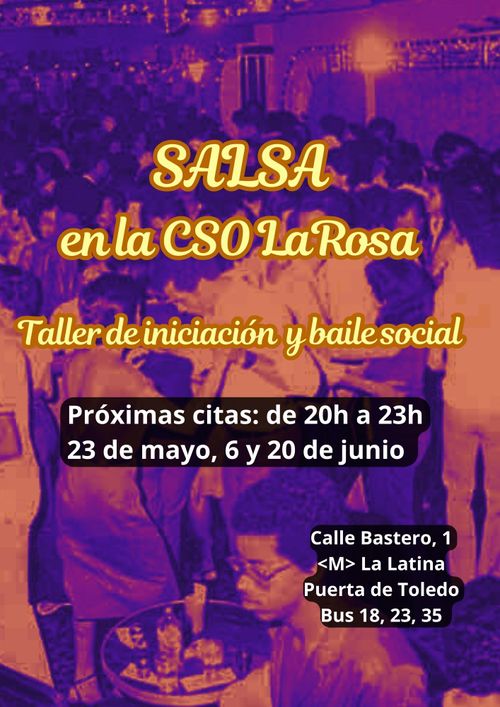 Salsa en la CSO Rosa. Taller de iniciación y baile social