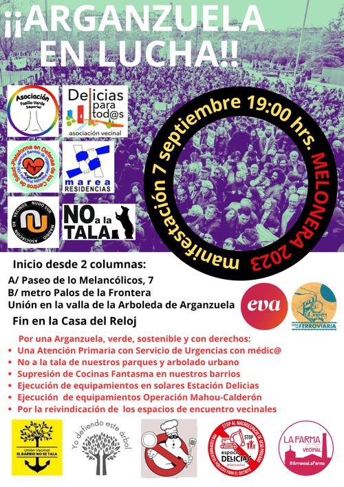 Manifestación ARGANZUELA EN LUCHA