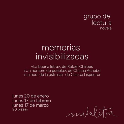 Grupo de lectura: «Memorias invisibilizadas»