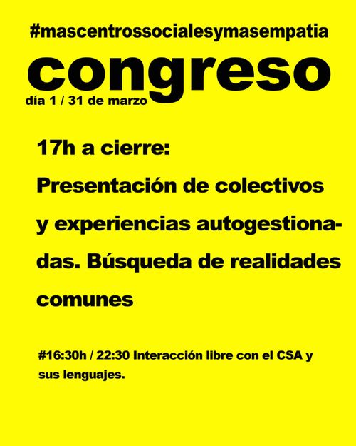 Congreso CS #mascentrossocialesymásempatia