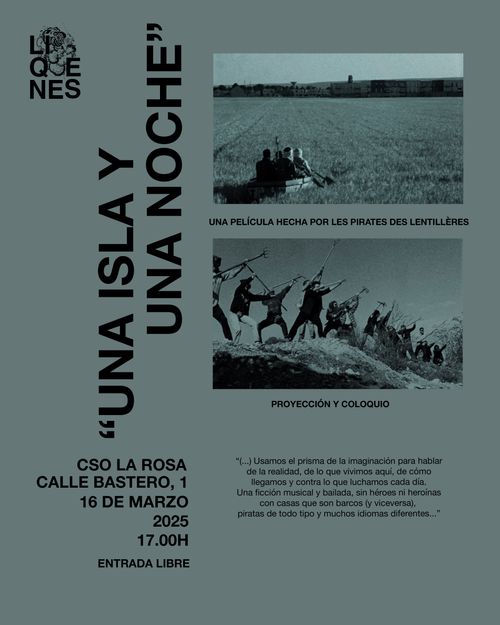 Proyección y coloquio "Una isla y una noche" - Líquenes