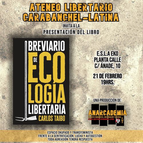 Presentación del libro: Breviario de ecología libertaria