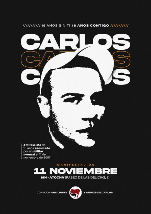 Manifestación en recuerdo de Carlos Palomino
