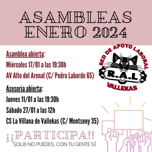 Asamblea abierta Red de Apoyo Laboral en Vallekas