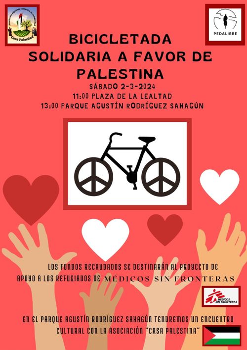 Bicicletada solidaria a favor de Palestina