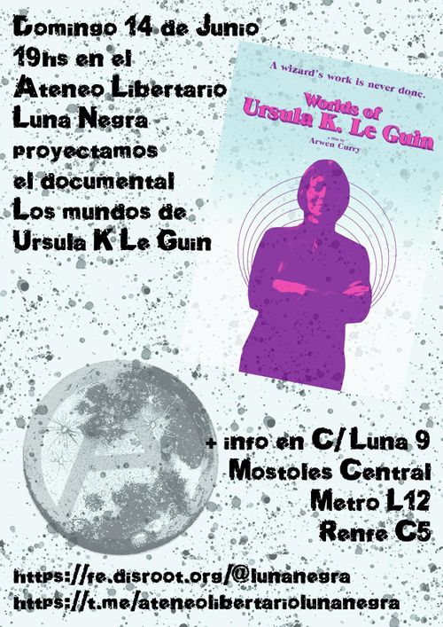 Proyección documental: Los mundos de Úrsula K. Le Guin, de Arwen Curry (2018).