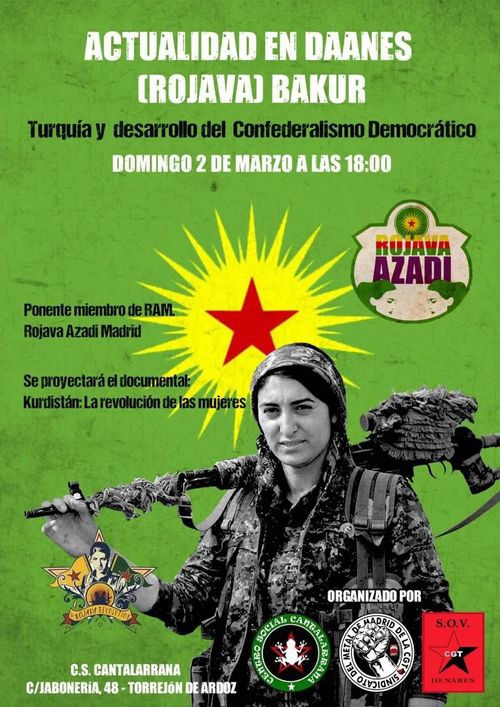 Charla-debate Actualidad en la DAANES (Rojava) y proyección documental