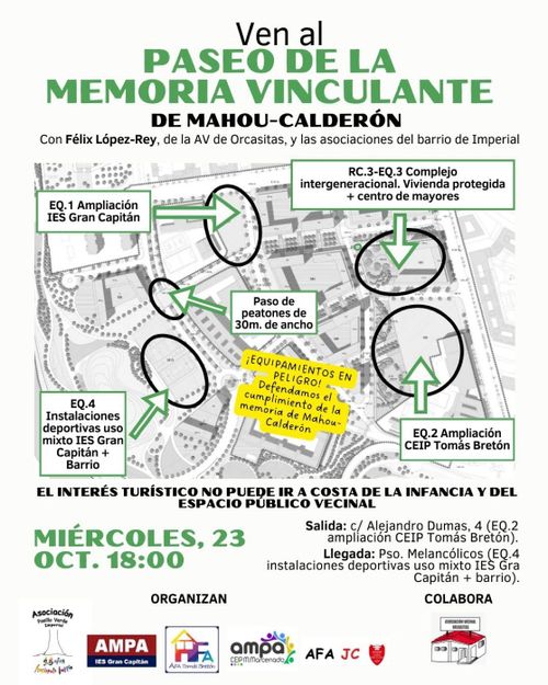 Paseo de la memoria vinculante de Mahou-Calderón 