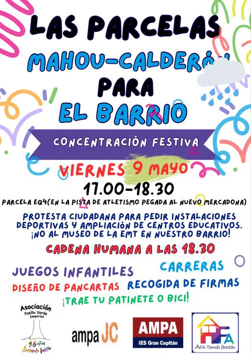 Protesta ciudadana: ‼️ Concentración #MahouCalderón para el barrio ‼️