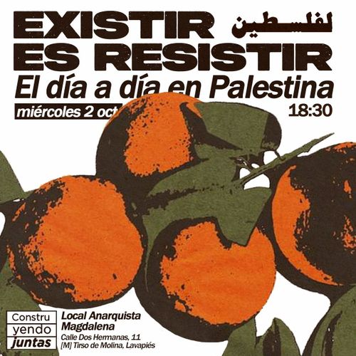 Charla: Existir es resistir. El día a día en Palestina.