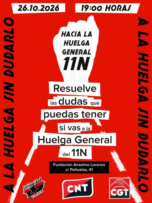 A la huelga sin dudarlo: resuelve todas tus dudas sobre la huelga general del 11N