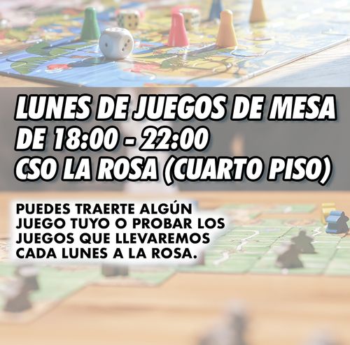 Lunes de Juegos de Mesa en LA ROSA