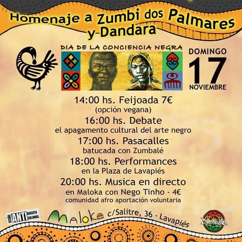 Homenaje a Zumbi dos Palmares y Dandara