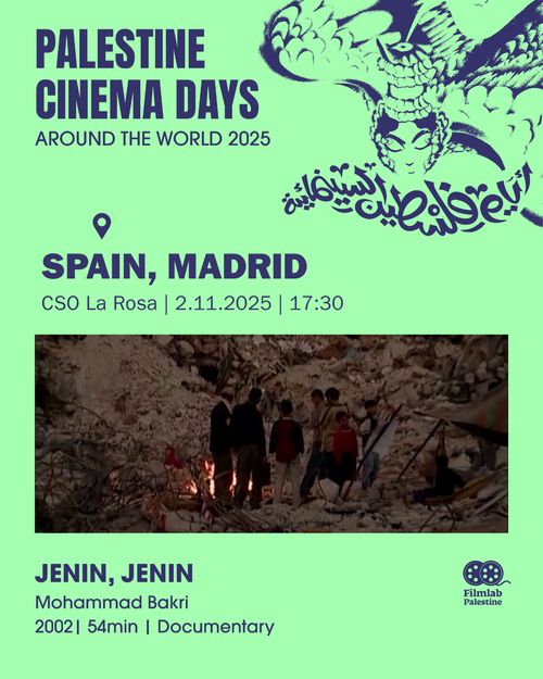 Proyección documental  ''Jenin, Jenin'' (con motivo del evento Palestine Cinema Days Around the World 2025)