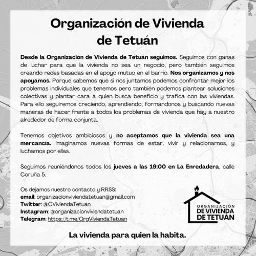 Asamblea Organización Vivienda Tetuán