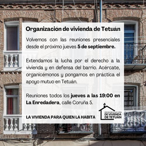 Asamblea Organización de vivienda de Tetuán