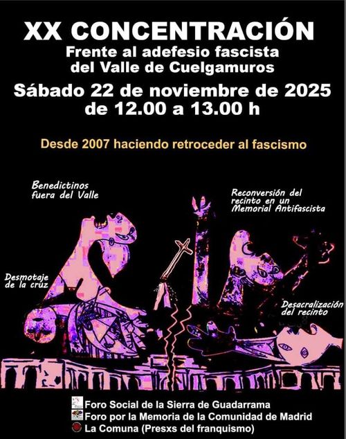 XX Concentración frente al adefesio franquista del Valle de Cuelgamuros