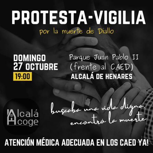 Protesta vigilia por la muerte de Diallo: por una atención médica adecuada en los CAED ya