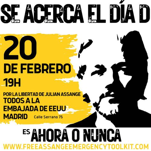 Manifestación por la libertad de Julian Assange