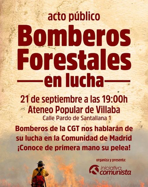Bomberos forestales en lucha