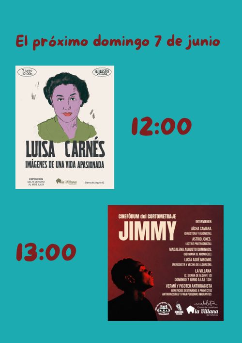 ✊ Exposición Luisa Carnés y proyección de cortometraje "Jimmy"