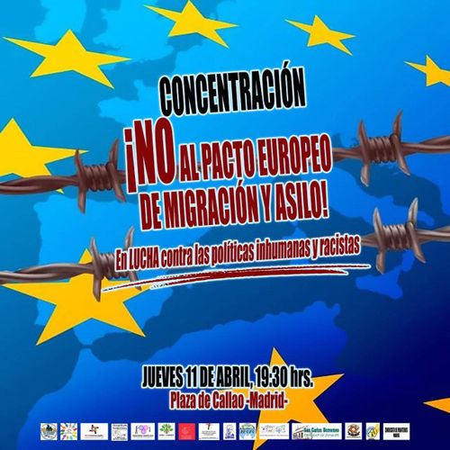 Concentración ¡No al pacto europeo de migración y asilo!